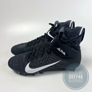 Nike Alpha Menace Elite 2 Black Football Cleats AO3374-001 Men's Size 16